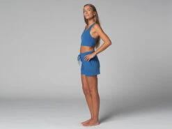 Short De Yoga Cool - Bio Bleu Bleu XS - 36 | Vêtements de Yoga Femme en Coton Bio -CHIN MUDRA Soldes short de yoga cool bio 16358465256181097d20596