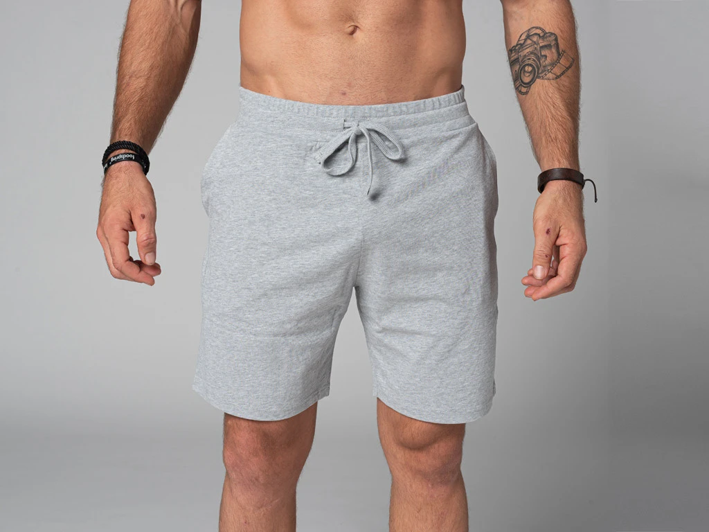 Short de Yoga Homme en Coton Bio - Gris Taille S (38/40) - Confort et Respirabilité 5 Short de Yoga Homme en Coton Bio - Gris Taille S (38/40) - Confort et Respirabilité – Image 5