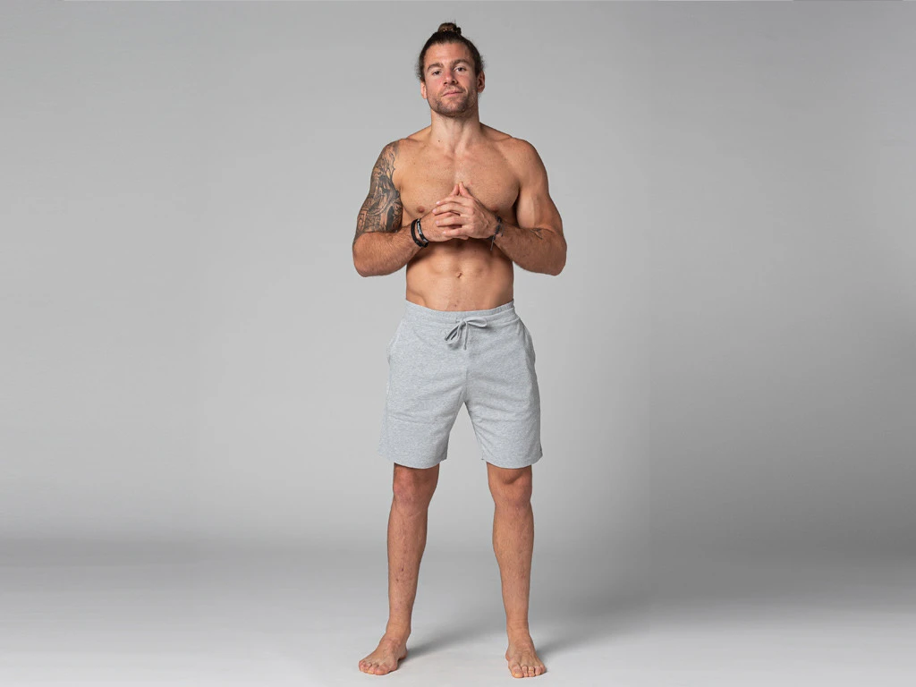 Short de Yoga Homme en Coton Bio - Gris Taille S (38/40) - Confort et Respirabilité 6 Short de Yoga Homme en Coton Bio - Gris Taille S (38/40) - Confort et Respirabilité – Image 6