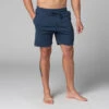 Short de Yoga pour Homme en Coton Bio - Bleu - Taille S (38/40)