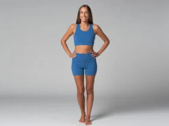 Short de Yoga Slim - Bio Bleu - Taille XS 36 - Vêtements de Yoga Femme en Coton Bio -CHIN MUDRA Soldes short de yoga slim bio 163584578061810694ea8fd