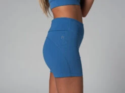 Short de Yoga Slim - Bio Bleu - Taille XS 36 - Vêtements de Yoga Femme en Coton Bio -CHIN MUDRA Soldes short de yoga slim bio 1635845811618106b3ab7f9