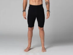 Short Homme Style Cycliste en Coton Bio Noir - Taille S (38/40) - Vêtements de Yoga