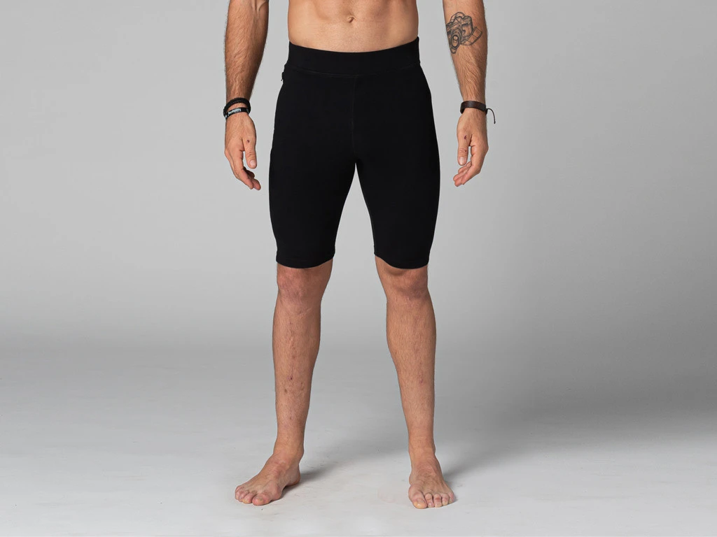 Short Homme Style Cycliste en Coton Bio Noir - Taille S (38/40) - Vêtements de Yoga 1 Short Homme Style Cycliste en Coton Bio Noir - Taille S (38/40) - Vêtements de Yoga