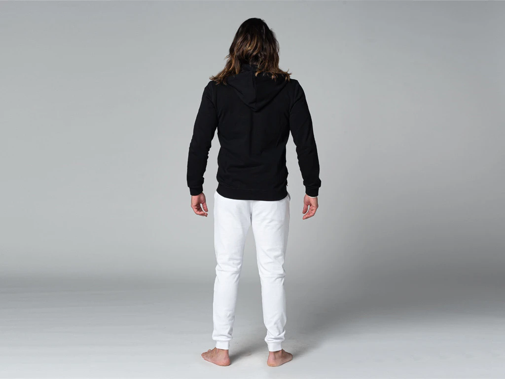 Sweat à Capuche Homme 100% Coton Bio Noir - Taille S (38/40) | Vêtements de Yoga Écologiques 10 Sweat à Capuche Homme 100% Coton Bio Noir - Taille S (38/40) | Vêtements de Yoga Écologiques – Image 10
