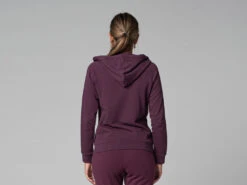 Sweat Capuche Femme Bio Prune - Taille XS 36 - Vêtement de Yoga en Coton Bio -CHIN MUDRA Soldes sweat capuche femme bio 16358430466180fbe675322