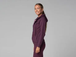 Sweat Capuche Femme Bio Prune - Taille XS 36 - Vêtement de Yoga en Coton Bio -CHIN MUDRA Soldes sweat capuche femme bio 16358430526180fbec8c4b0