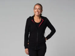 Sweat Capuche Femme Bio Noir XS - Vêtements de Yoga en Coton Écologique