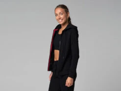 Sweat Capuche Femme Bio Noir XS - Vêtements de Yoga en Coton Écologique -CHIN MUDRA Soldes sweat capuche femme bio 16358431466180fc4ad42d6