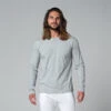 T-Shirt TAPAN 3 Boutons 100% Coton Bio Gris Homme - Taille S 38/40 | Vêtements de Yoga Écologiques -CHIN MUDRA Soldes t shirt tapan 3 boutons 100 bio 16353411196179533fcfe80