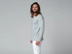 T-Shirt TAPAN 3 Boutons 100% Coton Bio Gris Homme - Taille S 38/40 | Vêtements de Yoga Écologiques -CHIN MUDRA Soldes t shirt tapan 3 boutons 100 bio 16353411346179534ee1e80