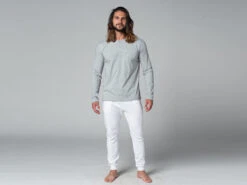 T-Shirt TAPAN 3 Boutons 100% Coton Bio Gris Homme - Taille S 38/40 | Vêtements de Yoga Écologiques -CHIN MUDRA Soldes t shirt tapan 3 boutons 100 bio 16353411466179535a09f23