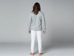 T-Shirt TAPAN 3 Boutons 100% Coton Bio Gris Homme - Taille S 38/40 | Vêtements de Yoga Écologiques -CHIN MUDRA Soldes t shirt tapan 3 boutons 100 bio 16353411596179536786e27