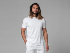 T-Shirt Tapan Manches Courtes 100% Coton Bio Blanc - Homme - Taille S (38/40) - Vêtements de Yoga