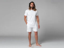 T-Shirt Tapan Manches Courtes 100% Coton Bio Blanc - Homme - Taille S (38/40) - Vêtements de Yoga -CHIN MUDRA Soldes t shirt tapan manches courtes 100 bio 1635410549617a6275192a6