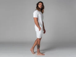 T-Shirt Tapan Manches Courtes 100% Coton Bio Blanc - Homme - Taille S (38/40) - Vêtements de Yoga -CHIN MUDRA Soldes t shirt tapan manches courtes 100 bio 1635410553617a62791a53e
