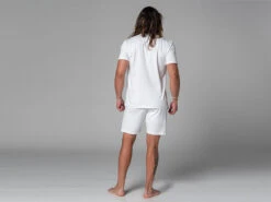 T-Shirt Tapan Manches Courtes 100% Coton Bio Blanc - Homme - Taille S (38/40) - Vêtements de Yoga -CHIN MUDRA Soldes t shirt tapan manches courtes 100 bio 1635410556617a627ca901d