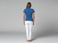 T-Shirt TARA M/C Col Large 100% Coton Bio Bleu XS - 36 | Vêtements de Yoga Femme -CHIN MUDRA Soldes t shirt tara m c col large 100 bio 16352540196177ff03ae676