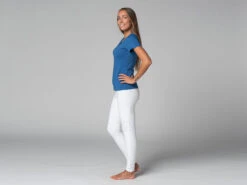 T-Shirt TARA M/C Col Large 100% Coton Bio Bleu XS - 36 | Vêtements de Yoga Femme -CHIN MUDRA Soldes t shirt tara m c col large 100 bio 16352540246177ff08b0fd6