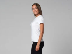 T-Shirt TARA M/C Ras Du Cou - Bio Blanc Blanc XS - 36 | Vêtements de Yoga Femme en Coton Bio -CHIN MUDRA Soldes t shirt tara m c ras du cou bio 163525584961780629e6352