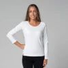 T-Shirt Tara M/L Col Large 100% Coton Bio - Blanc - XS-36 - Vêtements de Yoga Femme -CHIN MUDRA Soldes t shirt tara m l col large 100 bio 163525827861780fa6d39d1