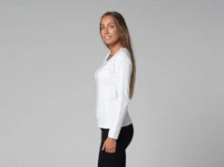 T-Shirt Tara M/L Col Large 100% Coton Bio - Blanc - XS-36 - Vêtements de Yoga Femme -CHIN MUDRA Soldes t shirt tara m l col large 100 bio 163525828261780faa76286