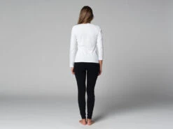 T-Shirt Tara M/L Col Large 100% Coton Bio - Blanc - XS-36 - Vêtements de Yoga Femme -CHIN MUDRA Soldes t shirt tara m l col large 100 bio 163525829661780fb82b3db