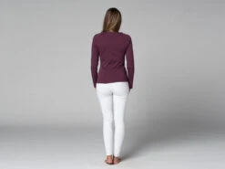 T-Shirt Tara M/L Ras Du Cou Bio Prune - Coton Bio pour Yoga Femme - Taille XS (36) -CHIN MUDRA Soldes t shirt tara m l ras du cou bio 16352600116178166b942c1