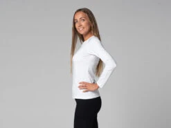 T-Shirt Tara M/L Ras Du Cou Bio Blanc - Yoga Femme en Coton Bio - Taille XS 36 12 T-Shirt Tara M/L Ras Du Cou Bio Blanc - Yoga Femme en Coton Bio - Taille XS 36 -CHIN MUDRA Soldes t shirt tara m l ras du cou bio 163526143661781bfc70277