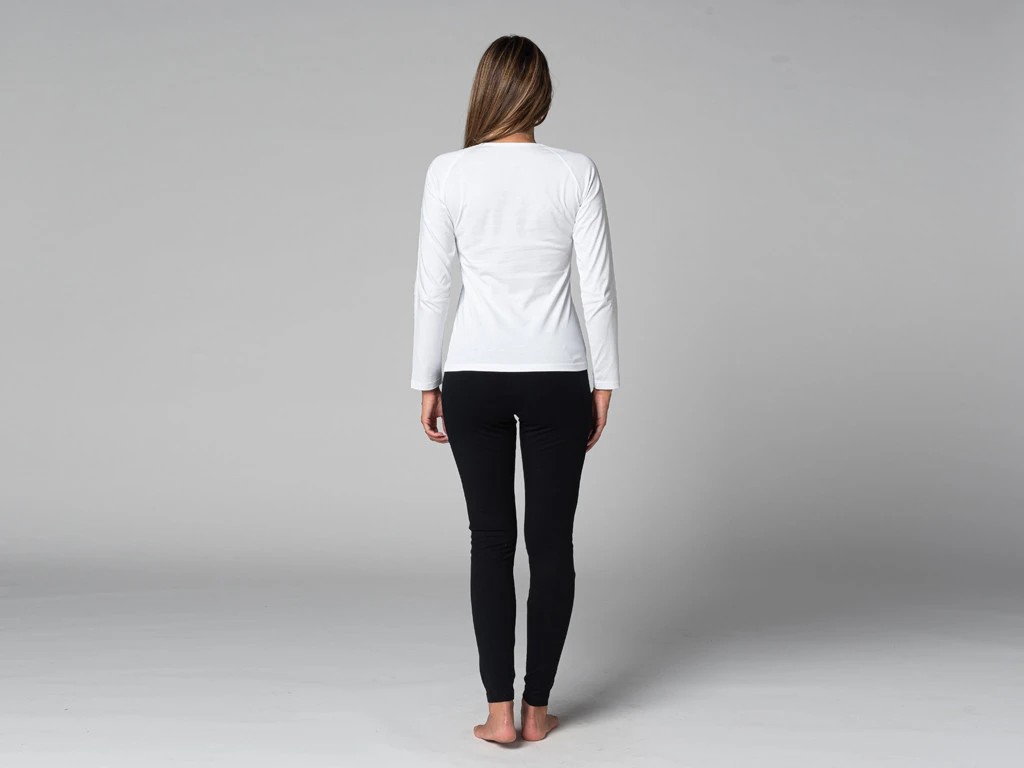 T-Shirt Tara M/L Ras Du Cou Bio Blanc - Yoga Femme en Coton Bio - Taille XS 36 7 T-Shirt Tara M/L Ras Du Cou Bio Blanc - Yoga Femme en Coton Bio - Taille XS 36 – Image 7