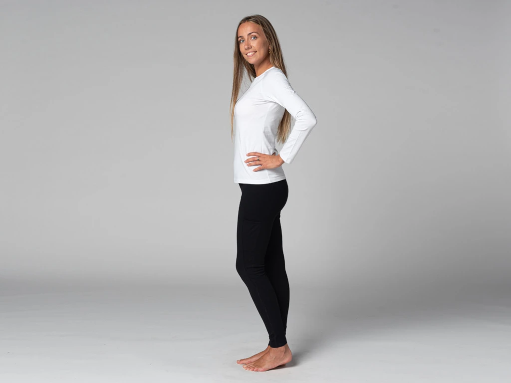 T-Shirt Tara M/L Ras Du Cou Bio Blanc - Yoga Femme en Coton Bio - Taille XS 36 8 T-Shirt Tara M/L Ras Du Cou Bio Blanc - Yoga Femme en Coton Bio - Taille XS 36 – Image 8