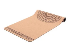 Tapis de Yoga en Liège ETHNO MANDALA 185x66 cm - Écologique et Antidérapant