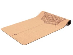Tapis de Yoga en Liège FLEUR DE VIE - 185 x 66 cm - Écologique et Antidérapant