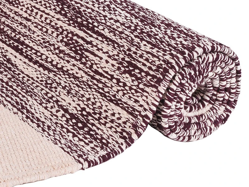 Tapis De Yoga Taj 100% Coton Bio - 2m x 66cm x 5mm Prune/Écru - Écologique & Confortable 2 Tapis De Yoga Taj 100% Coton Bio - 2m x 66cm x 5mm Prune/Écru - Écologique & Confortable – Image 2