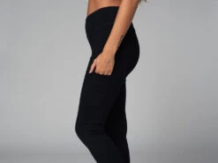 Yoga Legging avec Poche - Bio Noir - Taille XS (36) | Coton Bio Confortable -CHIN MUDRA Soldes yoga legging pocket bio 163584872861811218af529