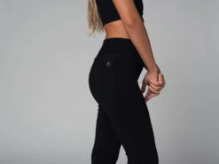 Yoga Legging avec Poche - Bio Noir - Taille XS (36) | Coton Bio Confortable -CHIN MUDRA Soldes yoga legging pocket bio 16358487376181122152c6e