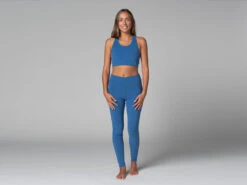 Yoga Legging avec Poche - Bio Bleu - Taille XS 36 - Coton Biologique pour Femme -CHIN MUDRA Soldes yoga legging pocket bio 1635849405618114bd40af7