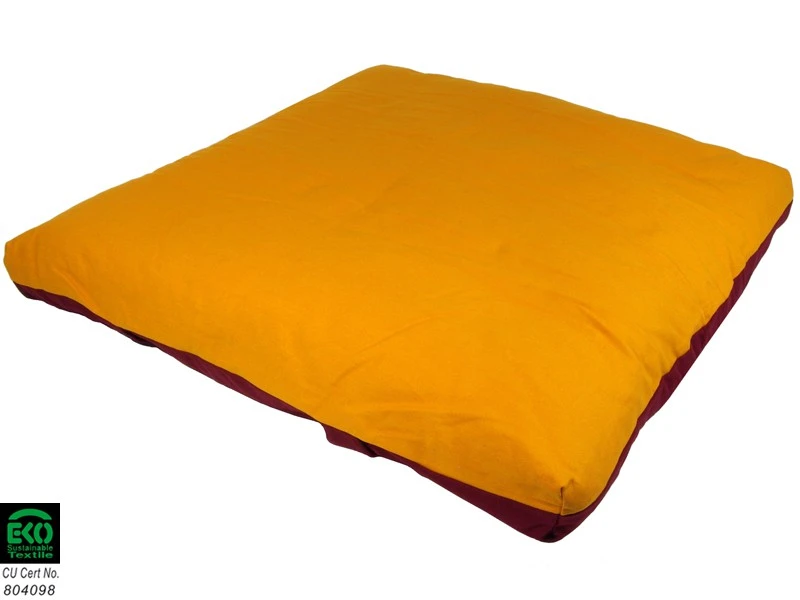 Zabuton Transportable 100% Coton Bio Bordeaux & Safran - Coussins de Méditation Confortables 2 Zabuton Transportable 100% Coton Bio Bordeaux & Safran - Coussins de Méditation Confortables – Image 2