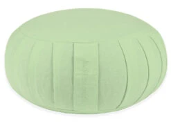 Zafu Confort 100% Coton Bio - Epeautre Vert Pastel | Coussins de Méditation Écologiques