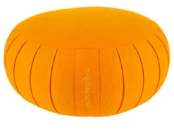 Zafu Standard 100% Coton Bio Kapok Orange Safran - Coussins de Méditation Écologiques
